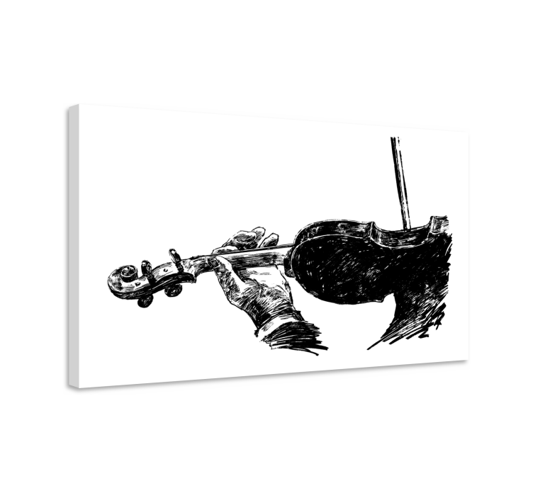 Music canvas art violinist in action - TenStickers
