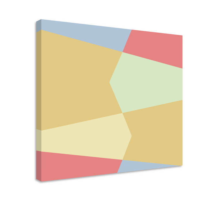 SHAPED COLOR BLOCKS geometric canvas - TenStickers