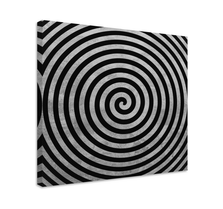 Black and white swirl 3D canvas prints - TenStickers
