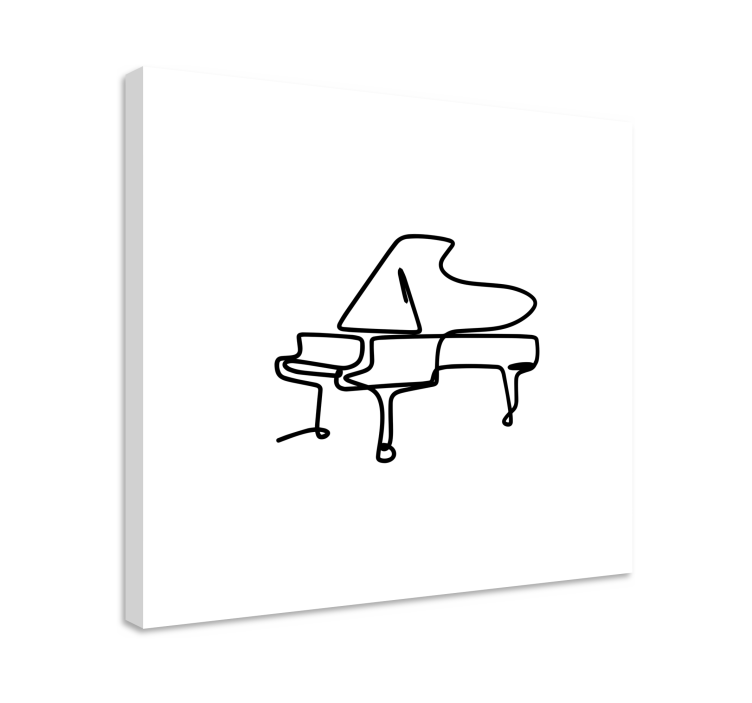 Music canvas art piano silhouette - TenStickers