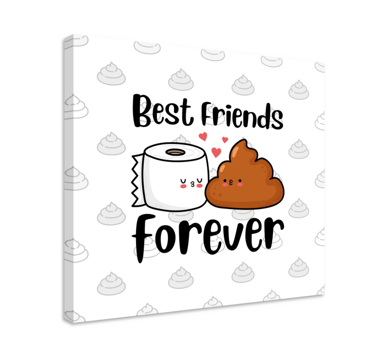 Canvas print cute best friends forever - TenStickers