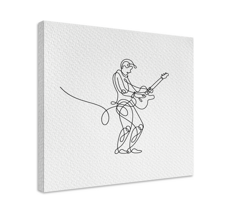 Guitar elegant minimalist Music canvas - TenStickers