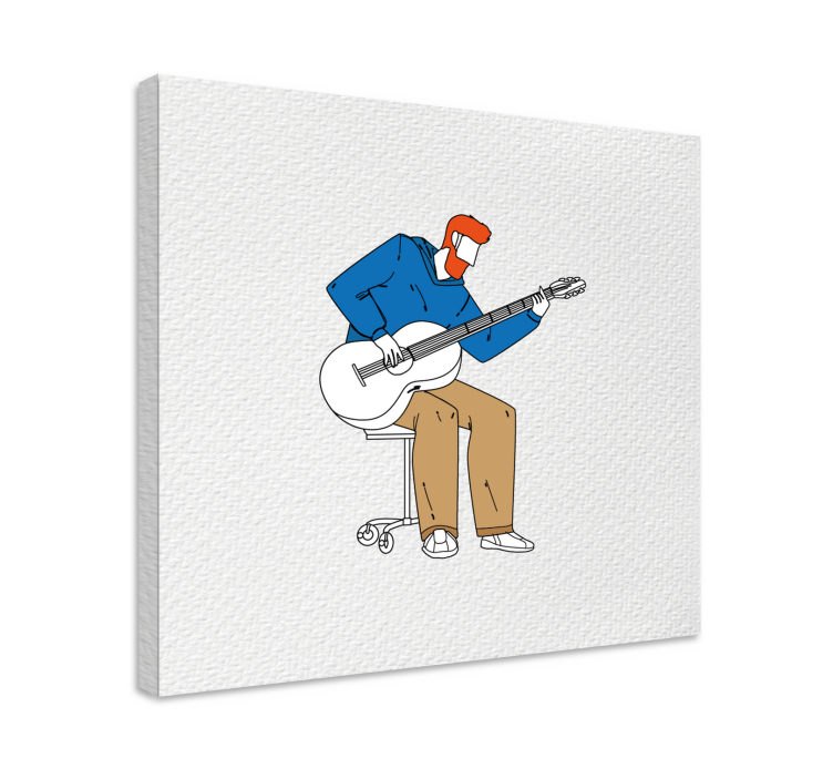 Music canvas art guitarist playing live - TenStickers