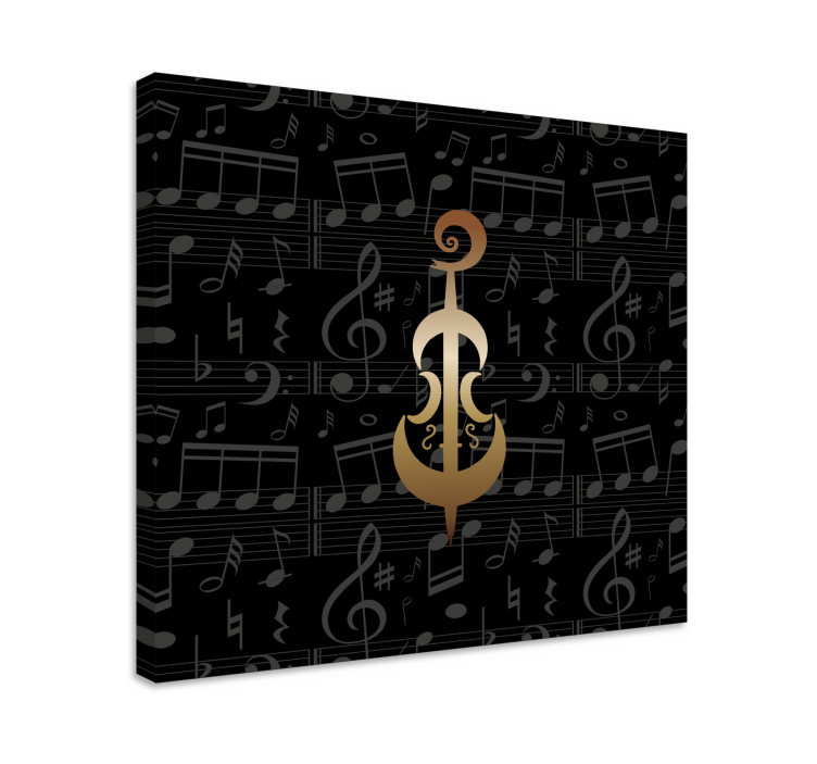 Music canvas art elegant music symbol - TenStickers