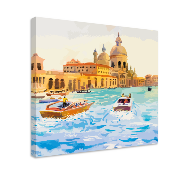 Cityscape wall art venetian waterways journey - TenStickers