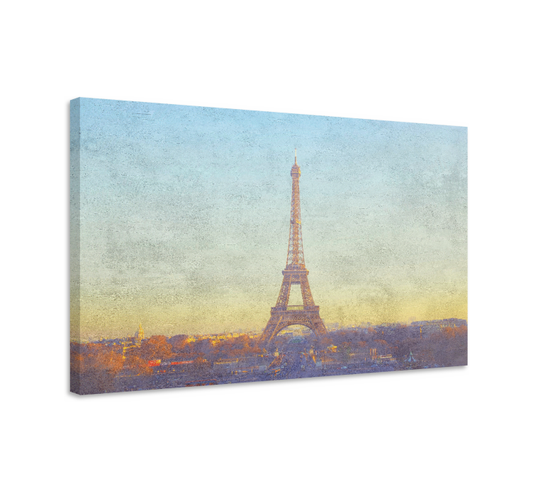 Cityscape wall art eiffel tower scene - TenStickers
