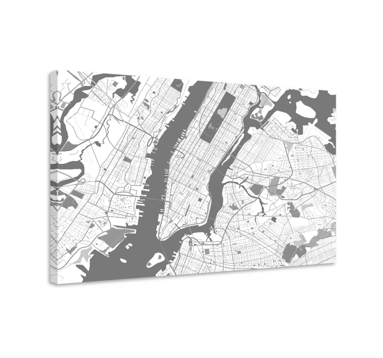 Cityscape wall art map of manhattan - TenStickers
