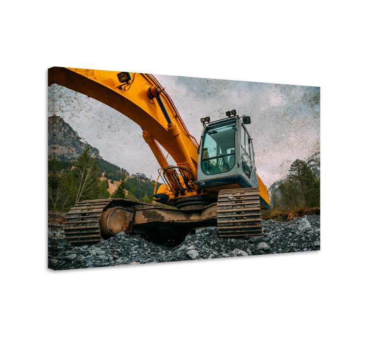 Sports canvas art in construction machinery excellence - TenStickers