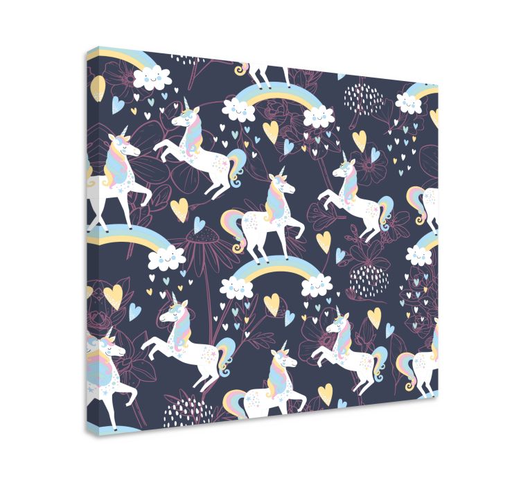 Unicorn pictures framed enchanting unicorns playing - TenStickers