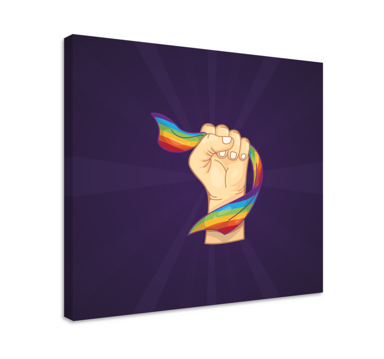 Quote canvas pride fist symbol - TenStickers