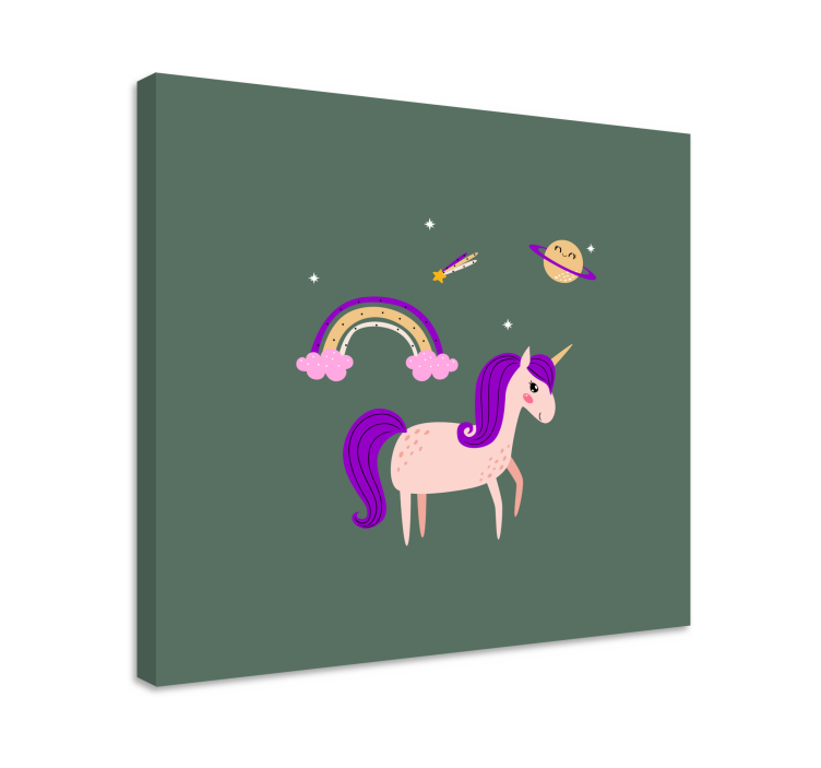 Unicorn pictures framed dreamy unicorn adventure - TenStickers