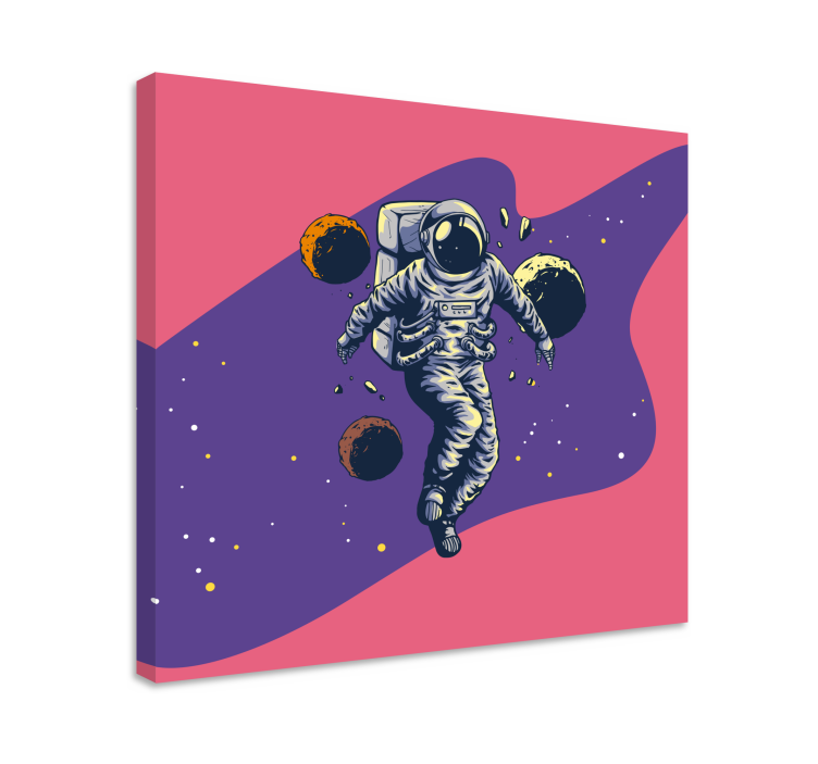 Hand drawn astronaut flying style wall prints - TenStickers