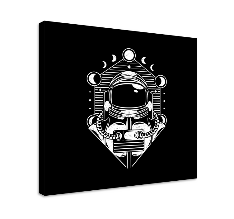 Framed gaming wall art astronaut moon phases - TenStickers