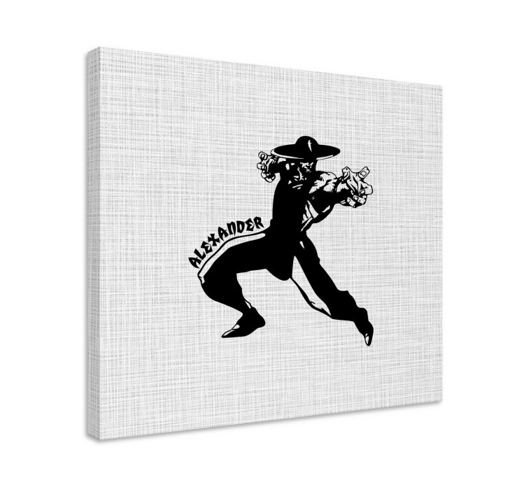 Superhero canvas art dynamic hero stance - TenStickers