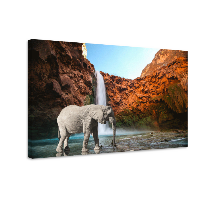 Elephant wallart majestic elephant oasis - TenStickers