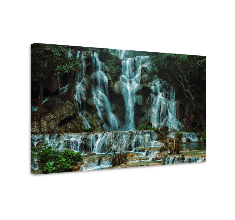 Landscape canvas majestic waterfall flow - TenStickers