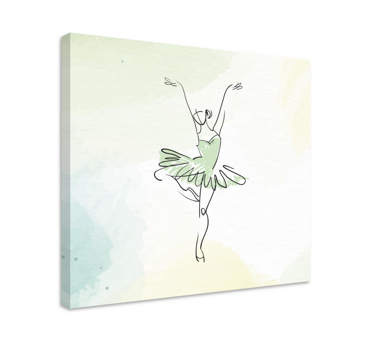 Dancer canvas elegant ballet motion - TenStickers