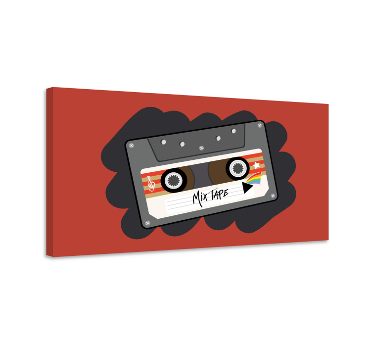 Music canvas art retro mixtape design - TenStickers