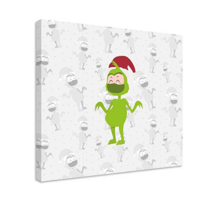 People canvas joyful green figure - TenStickers
