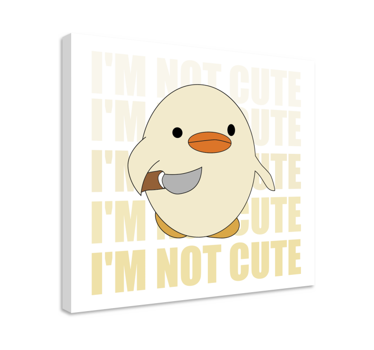 Cat wall art cute duck character print - TenStickers