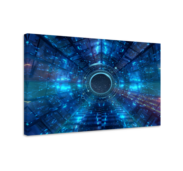 Geometrical blue scifi  bedroom wall prints - TenStickers