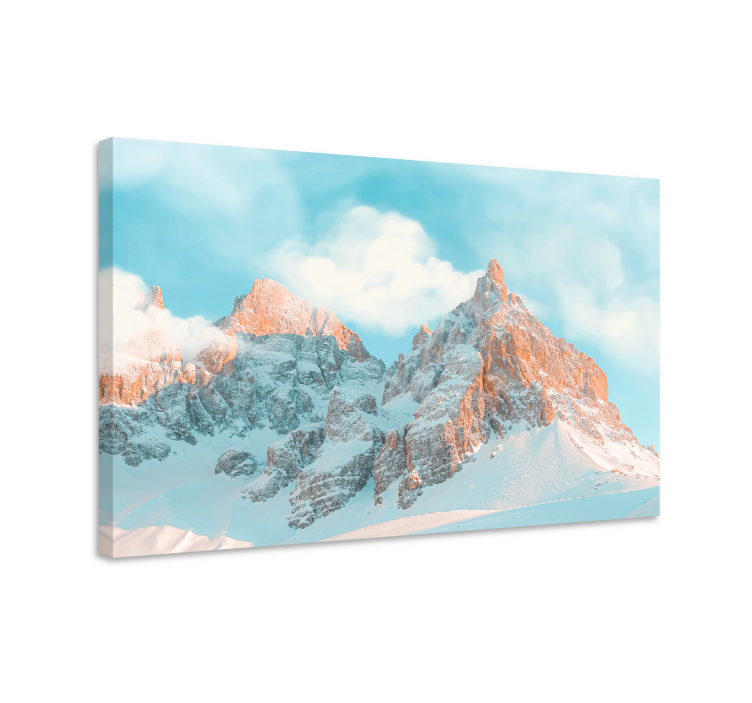 Landscape canvas majestic mountain peaks artwork - TenStickers