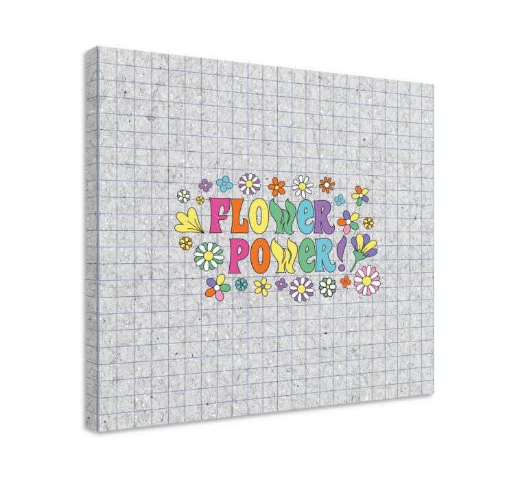 Flowers canvas flower power artwork - TenStickers