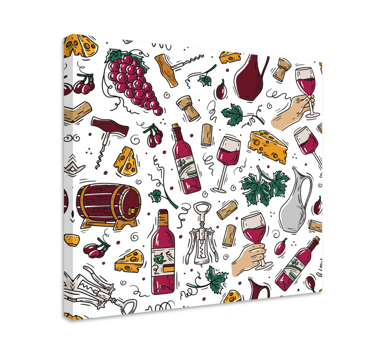 Sports canvas art wine tasting enjoyment - TenStickers
