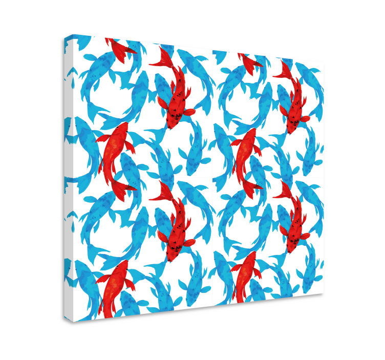Modern canvas art featuring colorful fish design - TenStickers