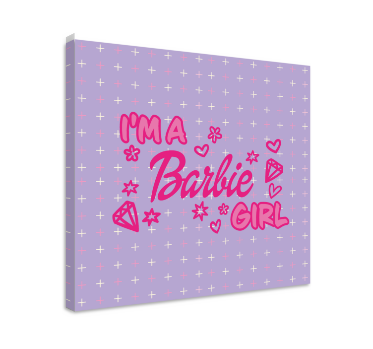 Im a barbie girl quote canvas - TenStickers