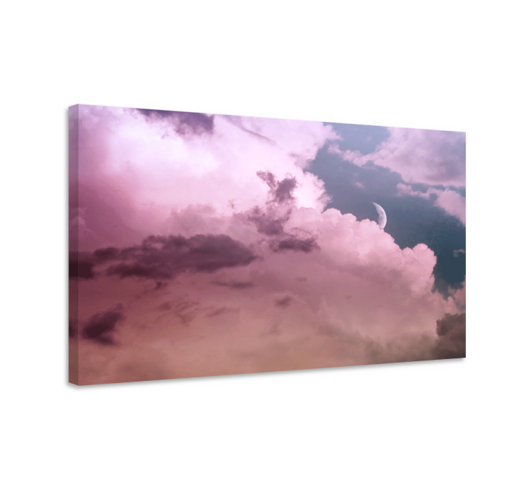 Dreamy cloudy night landscape canvas - TenStickers