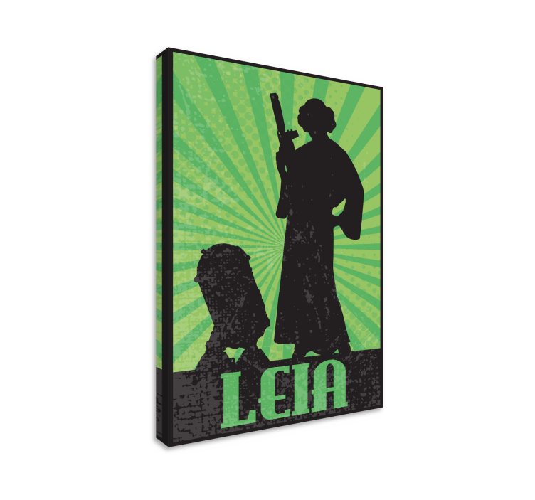 People canvas leia with weapon artwork - TenStickers