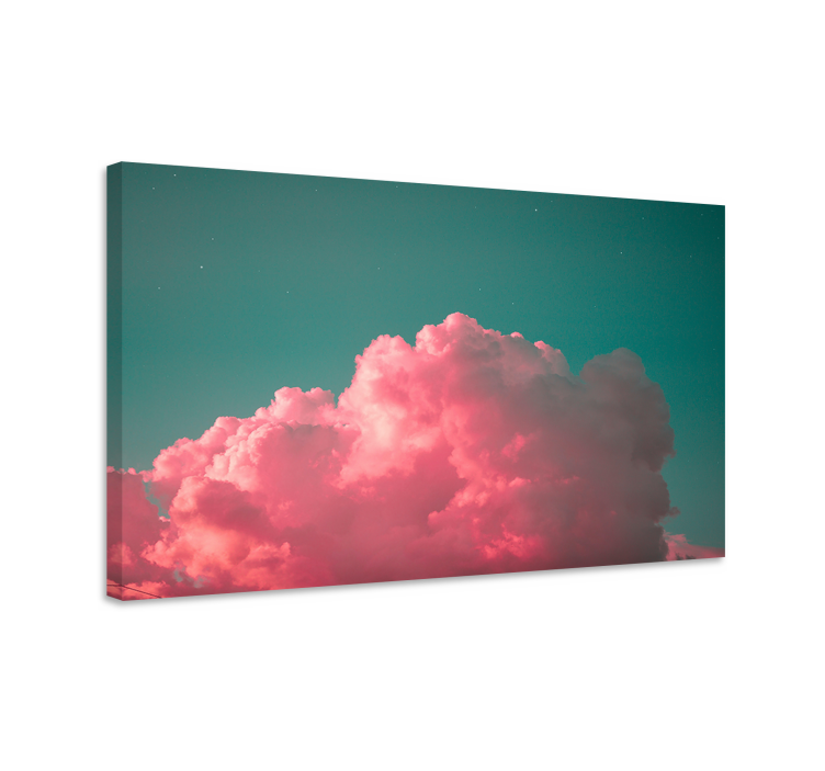 Pink Cloud Formation landscape canvas - TenStickers