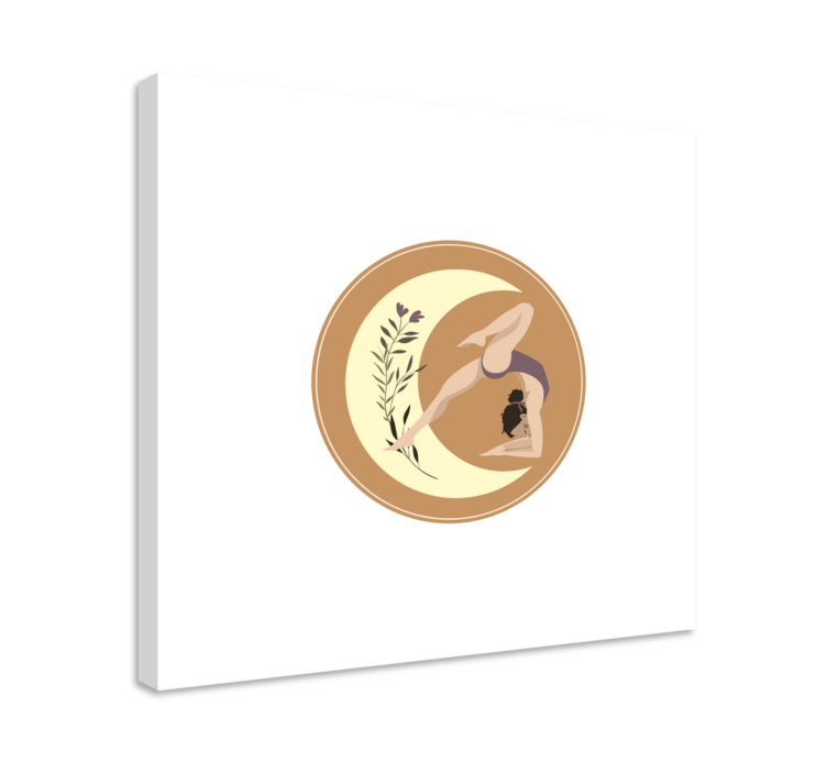 Nursery canvas yoga pose tranquility - TenStickers