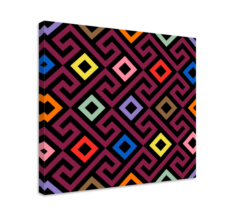 Geometric canvas colorful geometric squares - TenStickers