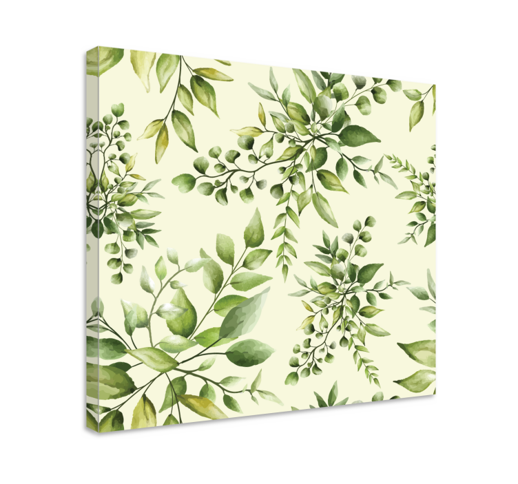 Flowers canvas delicate greenery blooms - TenStickers