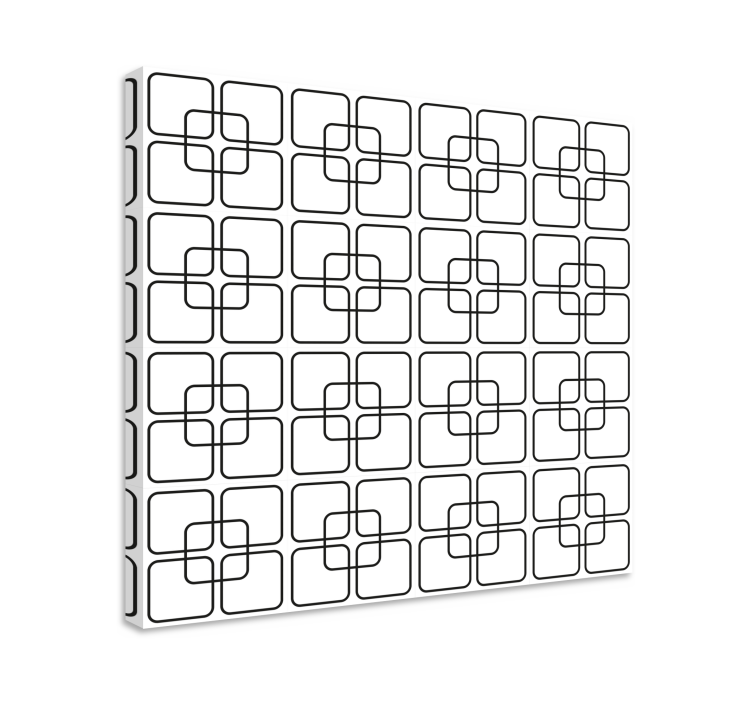 Geometric canvas intricate square design - TenStickers