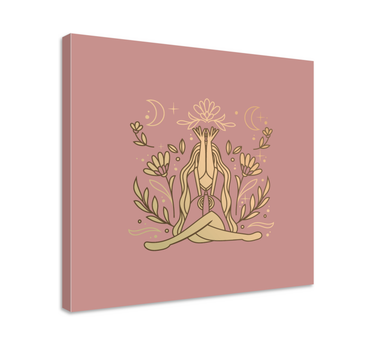 Zen canvas art meditative floral serenity - TenStickers