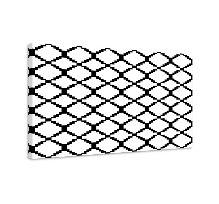 BLACK AND WHITE PATTERN geometric canvas - TenStickers