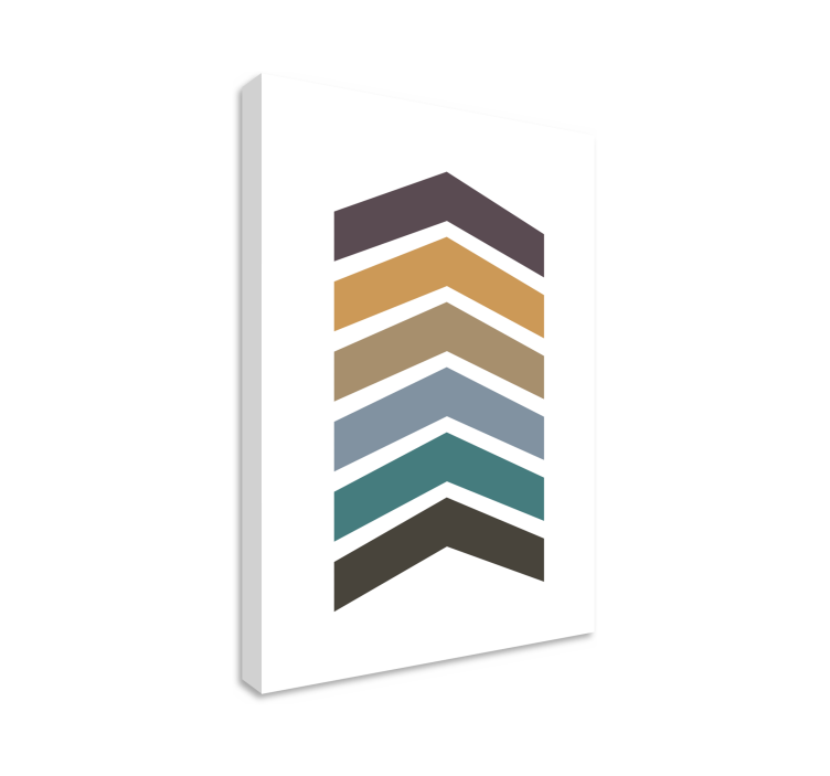 Earth colors arrow nordic canvas living room - TenStickers