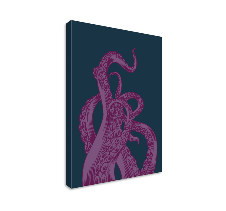 Fish canvas octopus tentacle art print - TenStickers