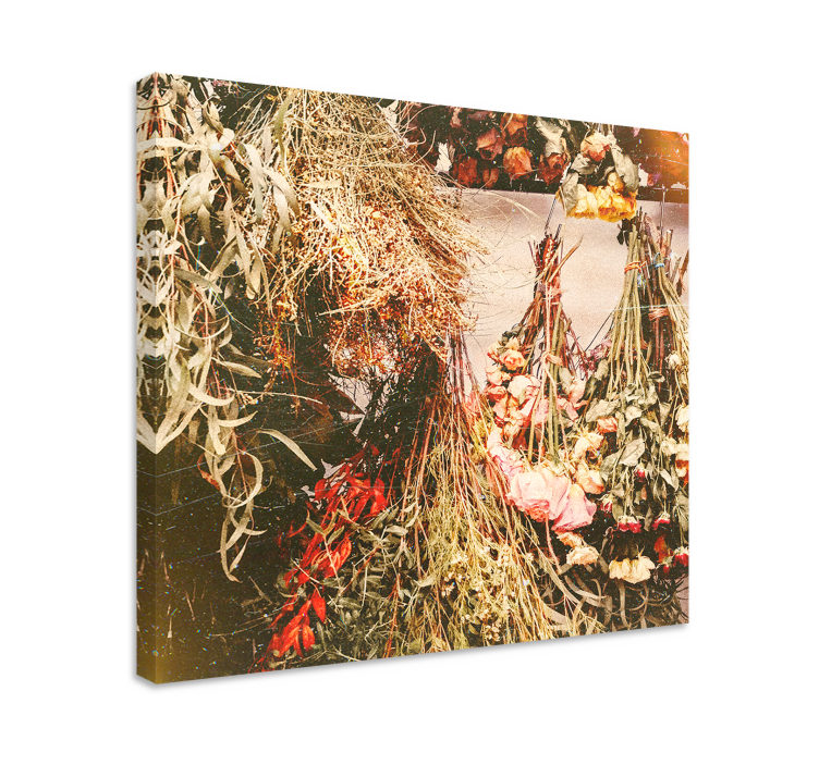 Flowers canvas dried flower arrangements - TenStickers