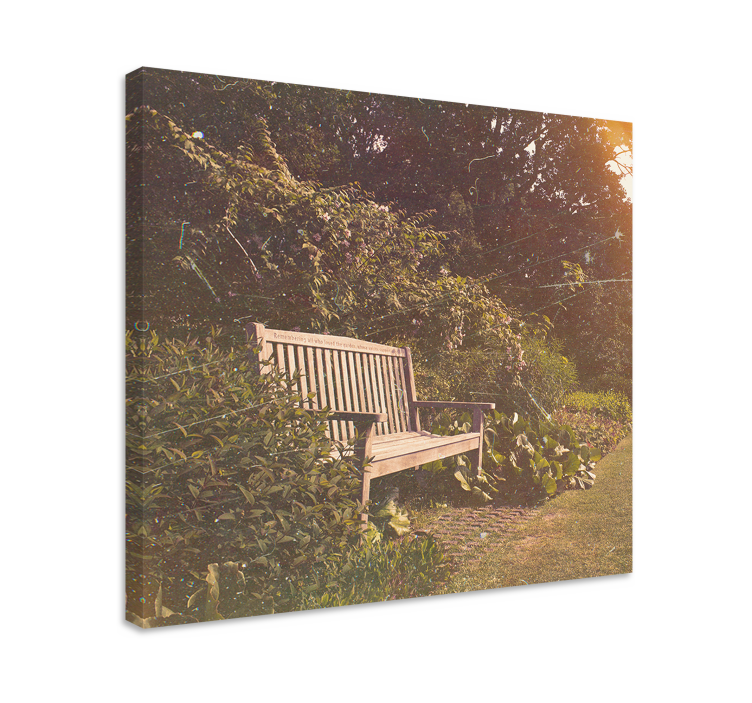 Landscape canvas tranquil garden bench - TenStickers