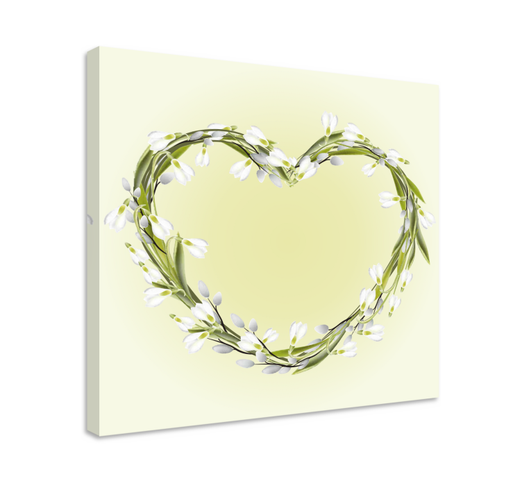 Flowers canvas heart of blooms - TenStickers