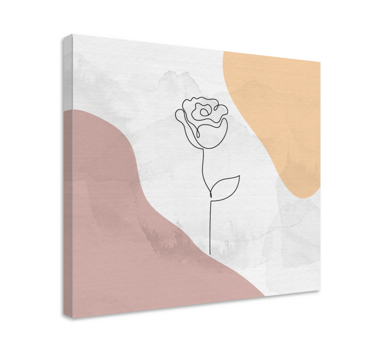 Flowers canvas elegant rose design - TenStickers