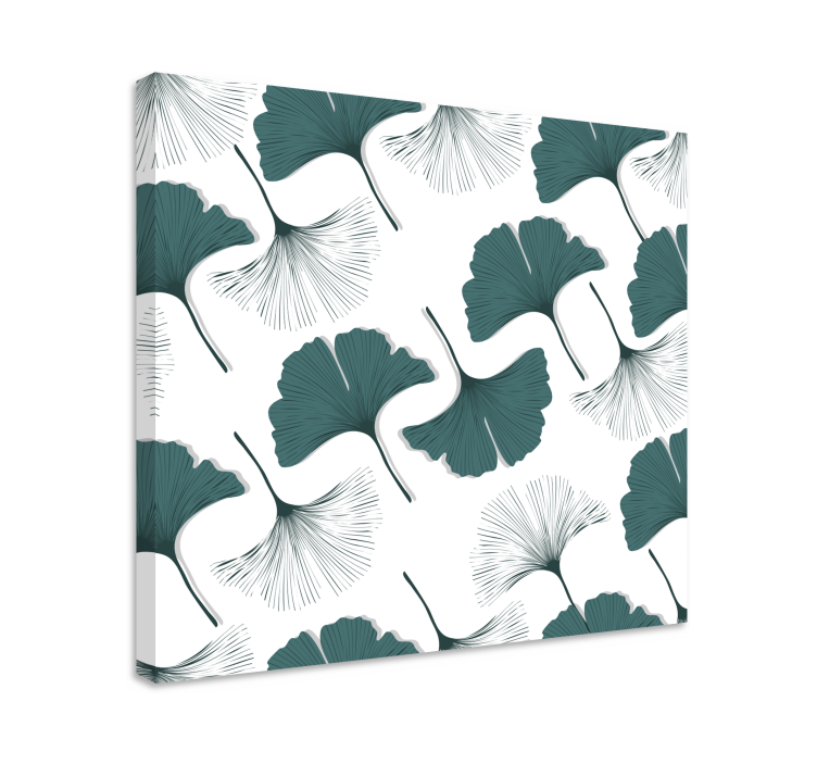 Ginkgo Leaves Seamless Pattern modern canvas - TenStickers
