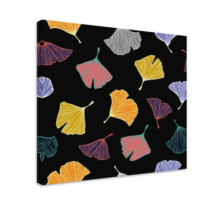 Flowers canvas ginkgo leaf art prints - TenStickers