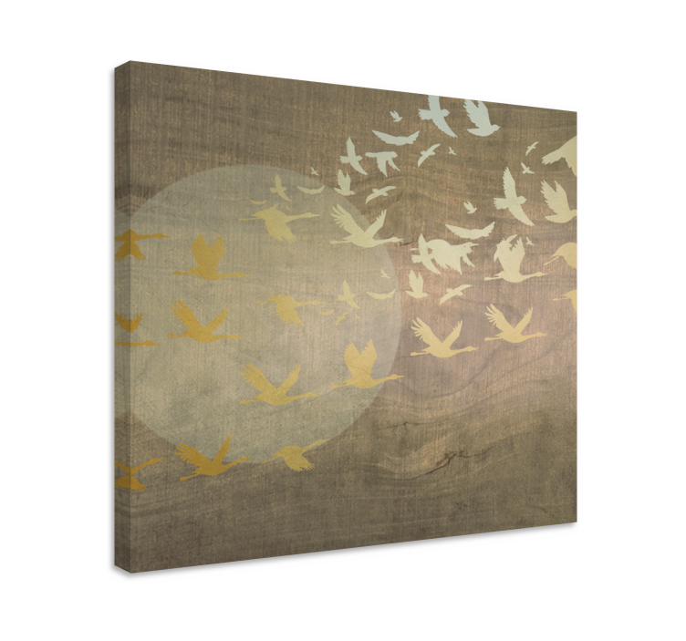Bird canvas wall art flock of birds - TenStickers