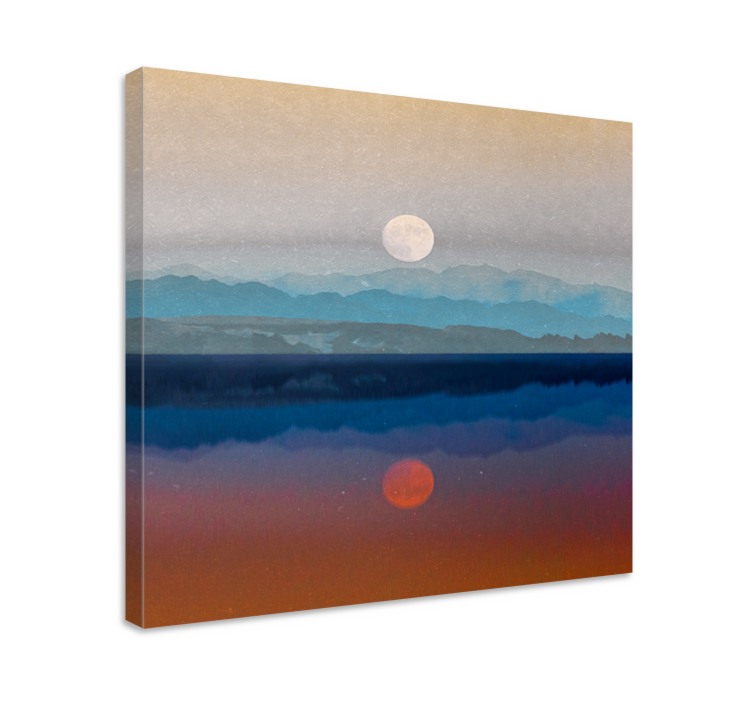 Space beautiful moon design landscape canvas - TenStickers