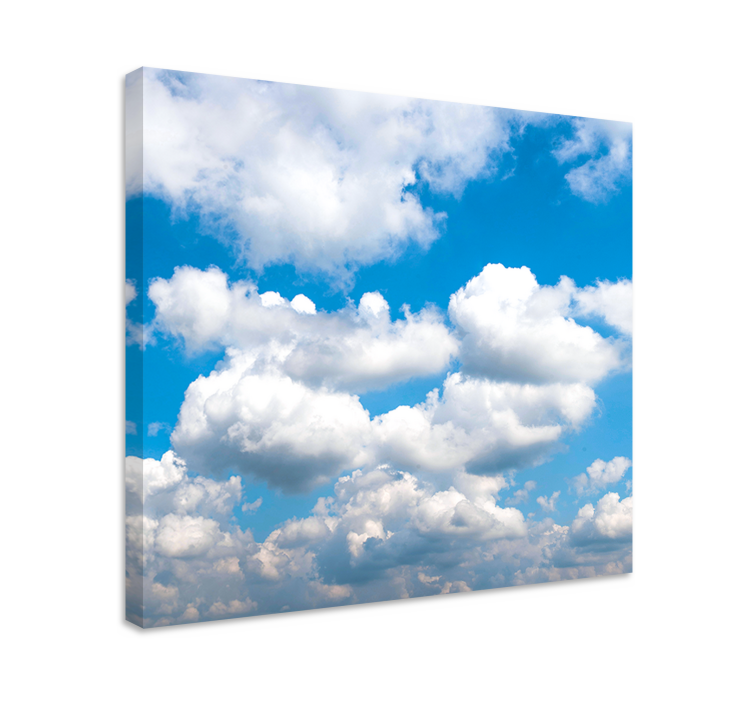 Fluffy White Clouds landscape canvas - TenStickers
